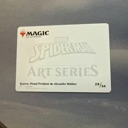 Kraven, Proud Predator MINT Gold-Stamped 28/54 Art Card SPM MTG Spider-Man - Image 2