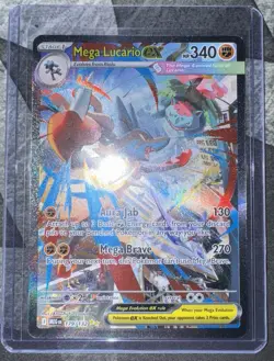 Mega Lucario ex Special Illustration Rare 179/132 Mega Evolution Pokemon Card NM - Image 1