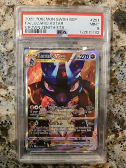 2023 Lucario VSTAR SWSH #291 Holo Promo Card Sword & Shield Crown Zenith PSA 9 - Image 1