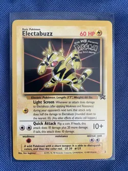 Electabuzz Black Star Promo #2 1999 WB The First Movie Pokemon W/electabuzz Card - Image 4