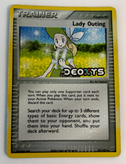 Pokemon Card Lady Outing 87/107 Ex Deoxys Holo Stamped LP - Image 3
