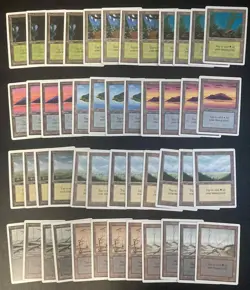 ***Huge 48 Card Unlimited Basic Land Lot*** MTG Unlimited Kid Icarus - Image 1