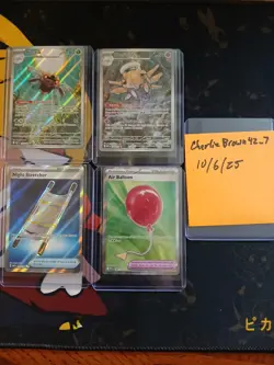 Pokemon TCG Card Lot Containing 4 Full Art Holos With Ninjask & Night Stretcher - Image 1