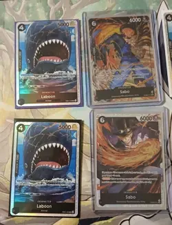 One Piece Tcg Prb-02 Lot Of 9 Black Cards. Sabo Alternate Art 014. Laboon. - Image 2