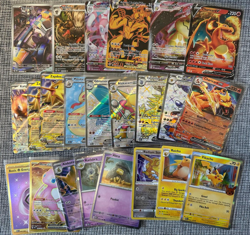 Pokemon 23 Card Foil Lot Charizard Pikachu Raichu Mew Alakazam Gold EX VMax V NM - Image 1
