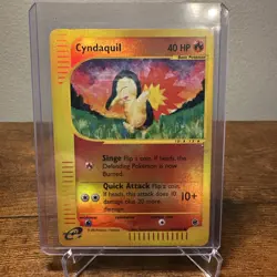 Pokemon TCG Cyndaquil Reverse Holo Card 104/165 Expedition Base Set - Image 1
