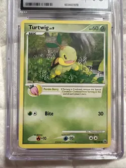 Turtwig CGC 10 Gem Mint Majestic Dawn 78/100 Pokemon Card 2008 DP Era Rare - Image 3
