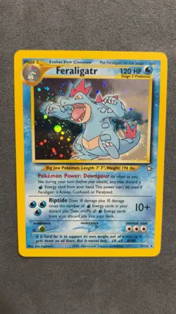 Vintage Pokemon Feraligatr 5/111 Neo Genesis Unlimited Holo Rare Card - Image 1