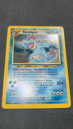 Vintage Pokemon Feraligatr 5/111 Neo Genesis Unlimited Holo Rare Card - Image 4