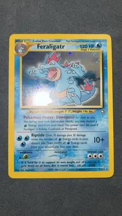 Vintage Pokemon Feraligatr 5/111 Neo Genesis Unlimited Holo Rare Card - Image 5