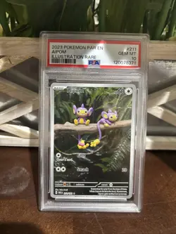 Pokemon PSA 10 Aipom 211/182 Illustration Rare Paradox Rift Card - Image 1