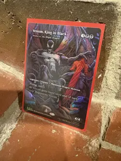 Magic The Gathering Spider-Man Venom King In Black Mythic Full Art Foil NM - Image 3
