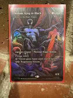 Magic The Gathering Spider-Man Venom King In Black Mythic Full Art Foil NM - Image 4