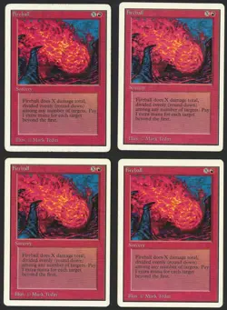 ***4x Unlimited Fireball*** MTG Unlimited Kid Icarus - Image 1