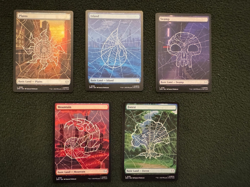 Spiderman Full Art Basic Land Set of 5 - SPM MTG - Image 1