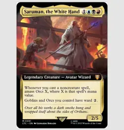 Saruman, the White Hand (Extended Art) Lord of the Rings 0091 Non-Foil NM - Image 1