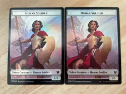2x x2 MTG Human Soldier / Tentacle Token THB FOIL 002/014 & 006/014 NM/M - Image 1