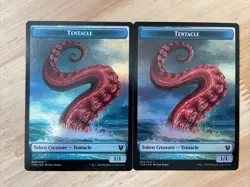 2x x2 MTG Human Soldier / Tentacle Token THB FOIL 002/014 & 006/014 NM/M - Image 2