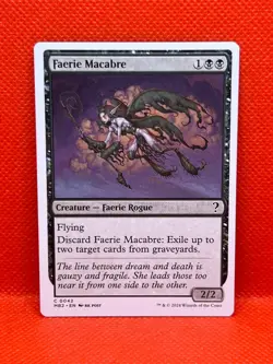 MTG Faerie Macabre(White Border) Mystery Booster 2 Regular - Image 1
