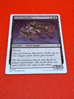 MTG Faerie Macabre(White Border) Mystery Booster 2 Regular - Image 2