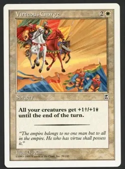 ***English Virtuous Charge*** MTG Portal 3 Kingdoms Kid Icarus - Image 1