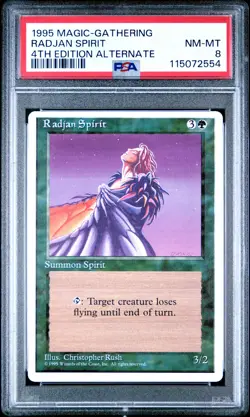 MTG - Radjan Spirit - ALTERNATE 4th Edition Magic - Graded PSA 8 - Image 1
