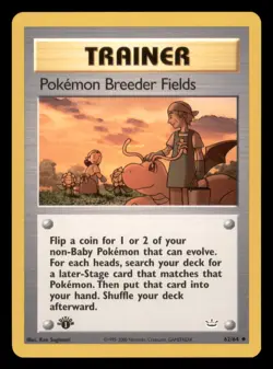 Pokemon Breeder Fields 62/64 1st Edition Neo Revelation 2001 Pokemon - Image 1