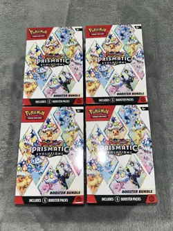 Pokemon Prismatic Evolutions Booster Bundle- Lot of 4 - New & Sealed ✅📦 - Image 1