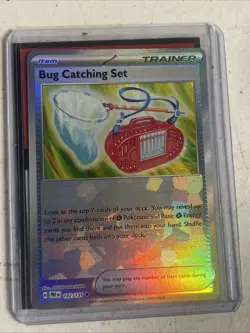 Pokemon Bug Catching Set 102/131 Prismatic Evolutions Poke Ball Reverse Holo NM - Image 1