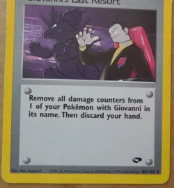 Giovanni's Last Resort 105/132 Rare Non-Holo Gym Challenge Pokemon Trainer MP - Image 3