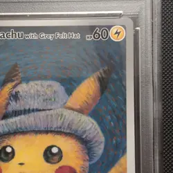 Pokemon Pikachu with Grey Felt Hat Van Gogh Full Art Promo SVP EN 085 PSA 10 - Image 4