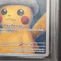 Pokemon Pikachu with Grey Felt Hat Van Gogh Full Art Promo SVP EN 085 PSA 10 - Image 5