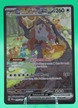2024 Pokemon SV Twilight Masquerade TWM EN Bloodmoon Ursaluna ex #216/167 - Image 1