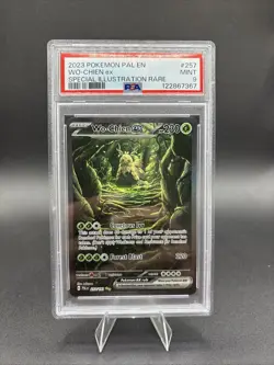2023 POKEMON PAL EN-PALDEA EV #257 WO-CHIEN EX SPECIAL ILLUSTRATION RARE PSA 9 - Image 1