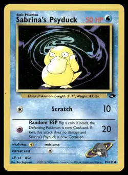 2000 Pokemon Gym Challenge Sabrina’s Psyduck VTG UNplayed #99/132 WOTC TGC - Image 1