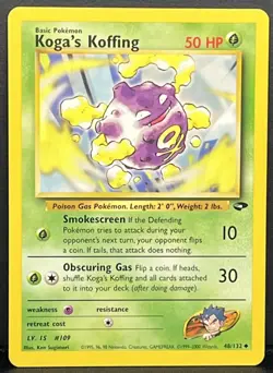 Koga's Koffing 48/132 - Gym Challenge Unlimited Edition - WOTC Pokemon LP - Image 1