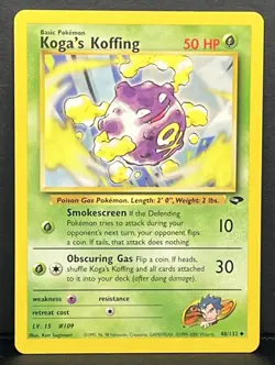 Koga's Koffing 48/132 - Gym Challenge Unlimited Edition - WOTC Pokemon LP - Image 2