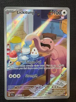 Pokemon TCG Lickitung Illustration Temporal Forces 180/162 NM Condition - Image 1