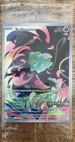 Pokemon TCG Bulbasaur 133/132 Mega Evolution Stamped Sealed Enhanced Booster - Image 1