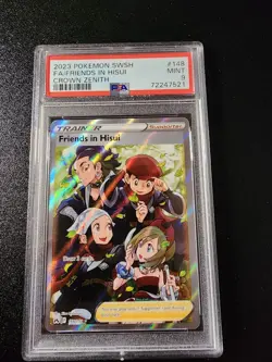 Pokemon Friends in Hisui (Full Art) Crown Zenith 148/159 Holo Ultra Rare PSA 9 - Image 1