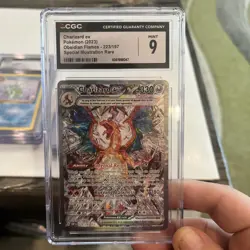Pokemon TCG Charizard EX Obsidian Flames 223/197 Holo CGC MINT 9 - Image 1