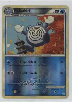 Poliwhirl Reverse Foil Pokemon HeartGold & SoulSilver Unleashed #37 2010 - Image 1