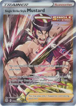 SINGLE STRIKE STYLE MUSTARD TG28/TG30 BRILLIANT STARS POKEMON (TRAINER, NM) - Image 1