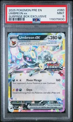 2025 Pokemon Surprise Box Umbreon #060/131 Stamped Promo PSA 9 Holo Mint 🚀🚀🚀 - Image 1