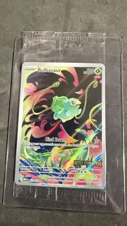Bulbasaur 133/132 Mega Evolution Box Topper Stamp Stamped Promo Pokemon Card - Image 1