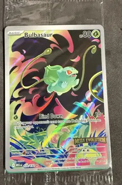 Bulbasaur 133/132 Mega Evolution Box Topper Stamp Stamped Promo Pokemon Card - Image 2
