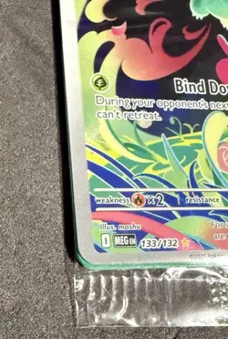 Bulbasaur 133/132 Mega Evolution Box Topper Stamp Stamped Promo Pokemon Card - Image 3