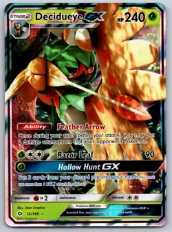 Decidueye GX 12/149 SM Base Set NM Pokemon Card TCG - Image 1