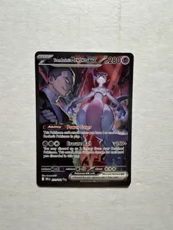Pokemon TCG Destined Rivals Holo Full Art Mewtwo Card 231/182 Team Rockets - Image 1