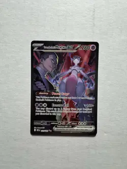 Pokemon TCG Destined Rivals Holo Full Art Mewtwo Card 231/182 Team Rockets - Image 1